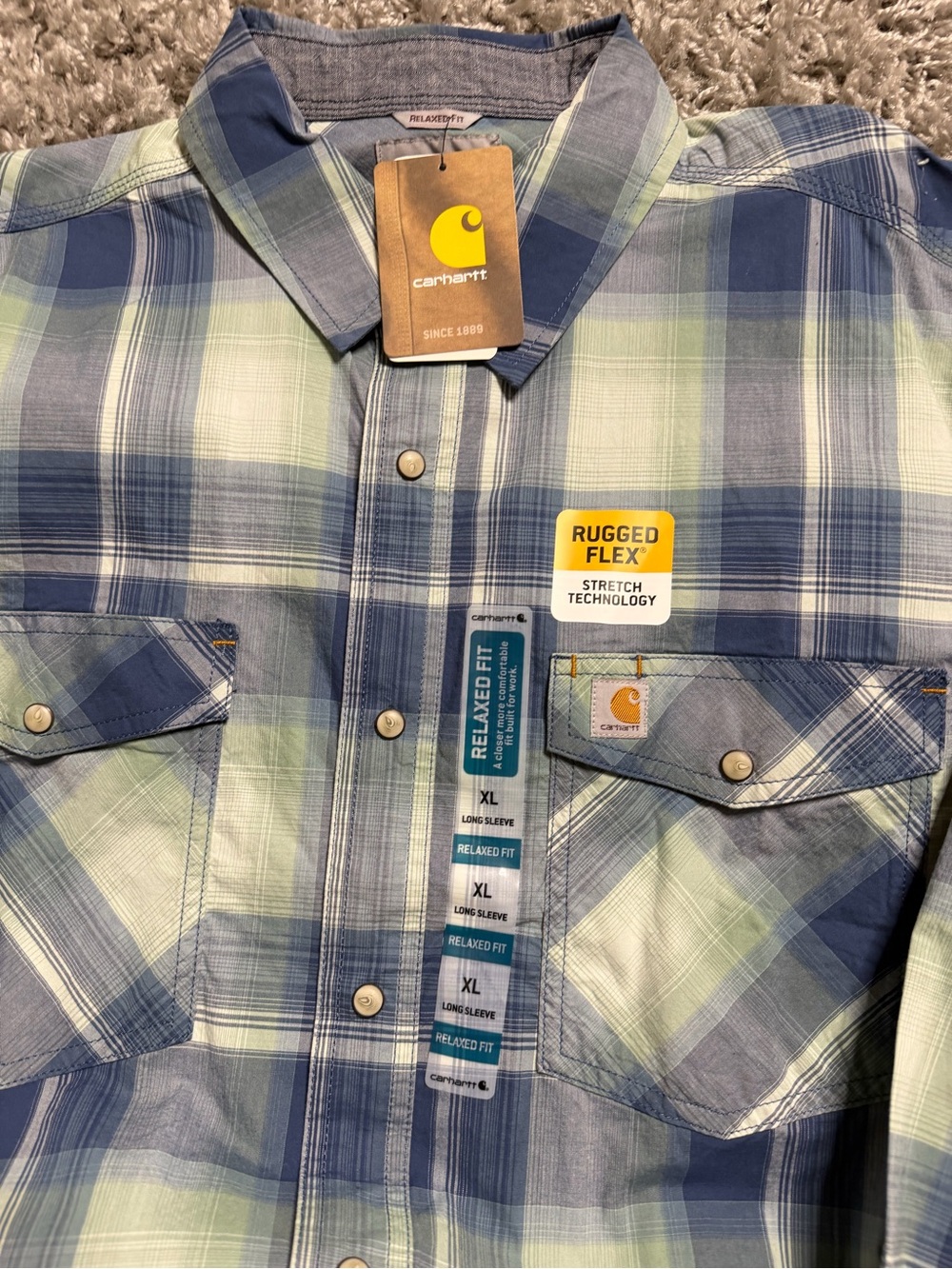 NEW Carhartt Button Down Shirt - Picture 3 of 4